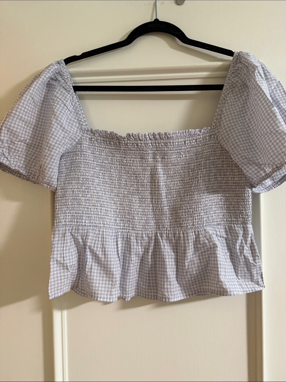 Jcrew Cropped Gingham Top